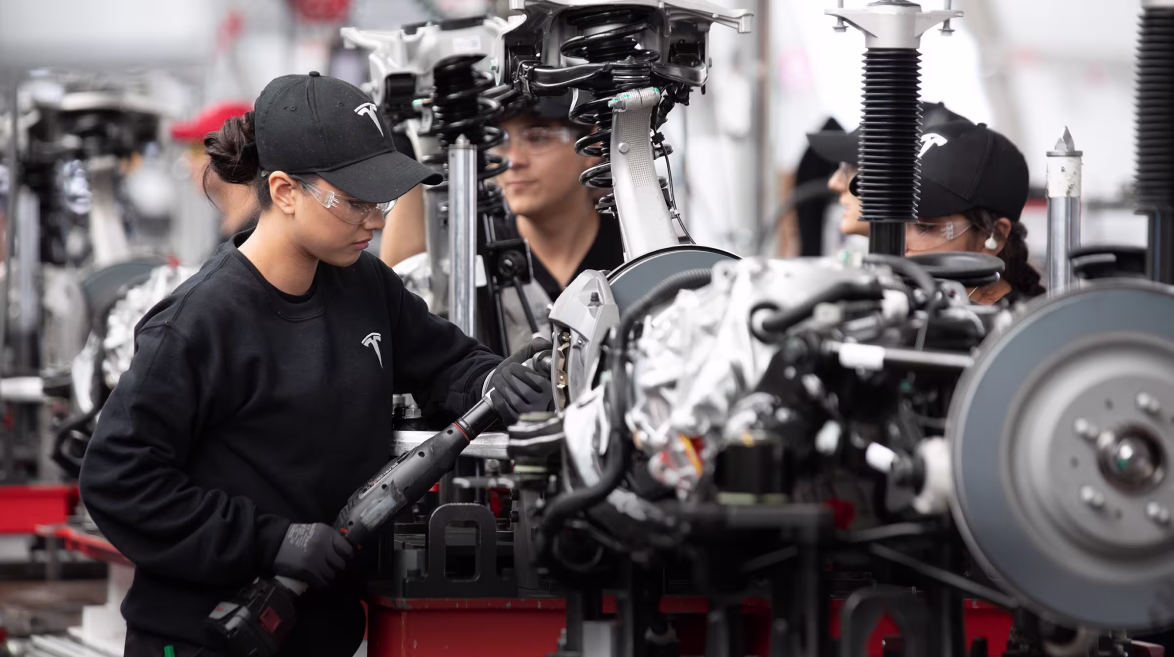 Tesla employee in factory