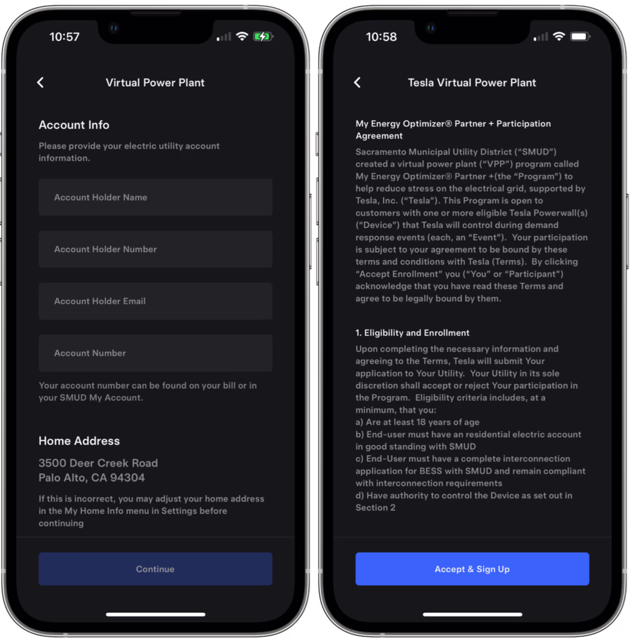 PSEG VPP Tesla App Apply