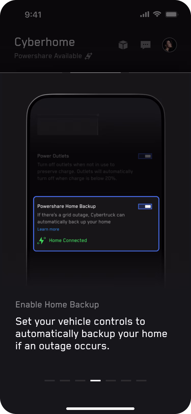 Enable Home Backup app screen