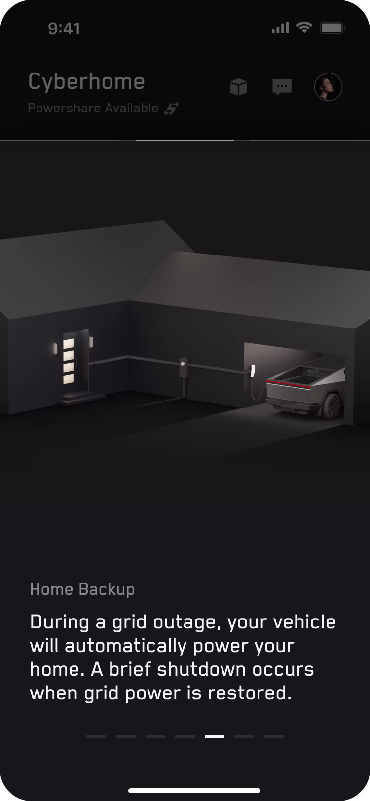 Home backup app screen